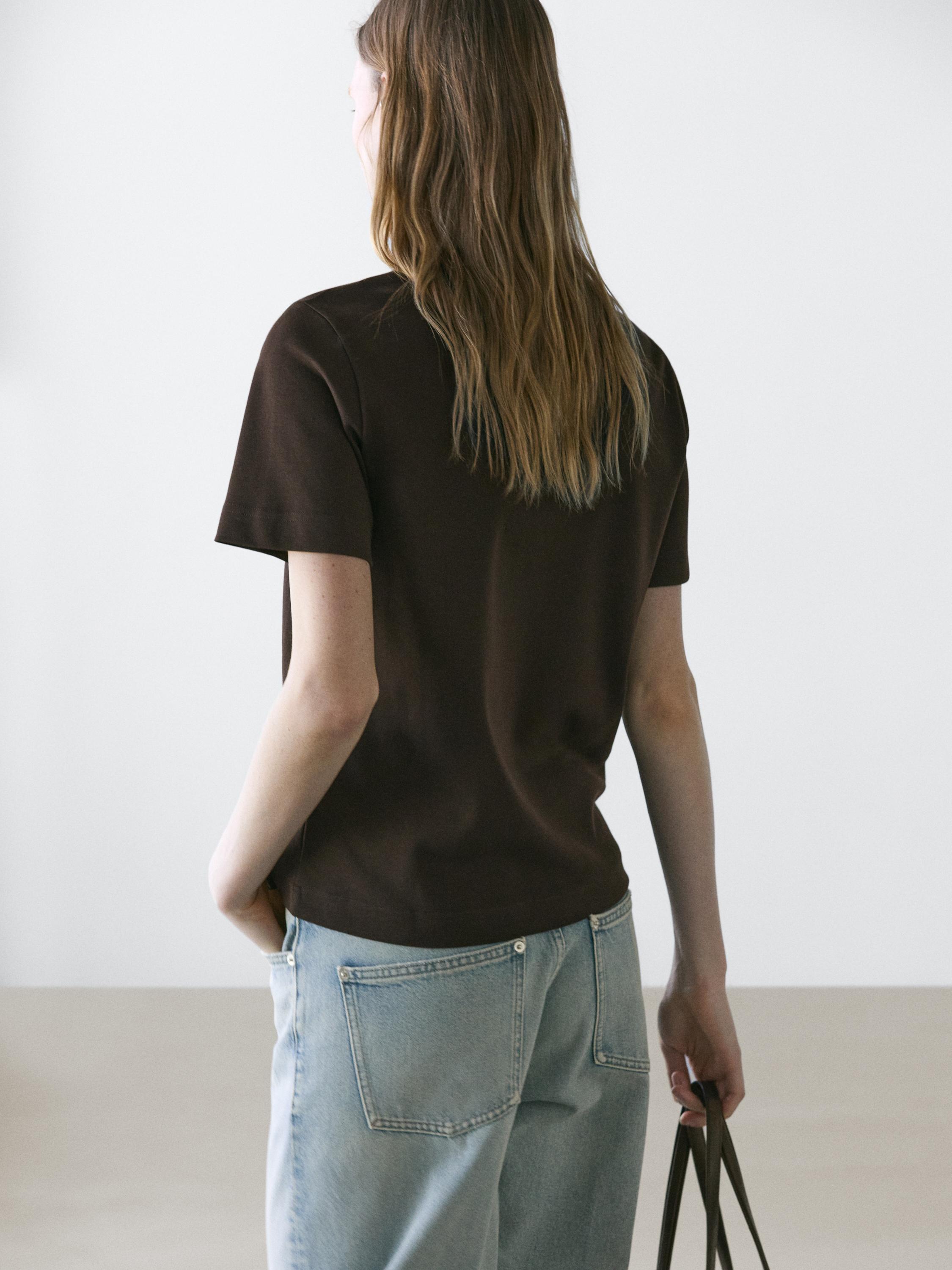 100% cotton interlock crew neck T-shirt